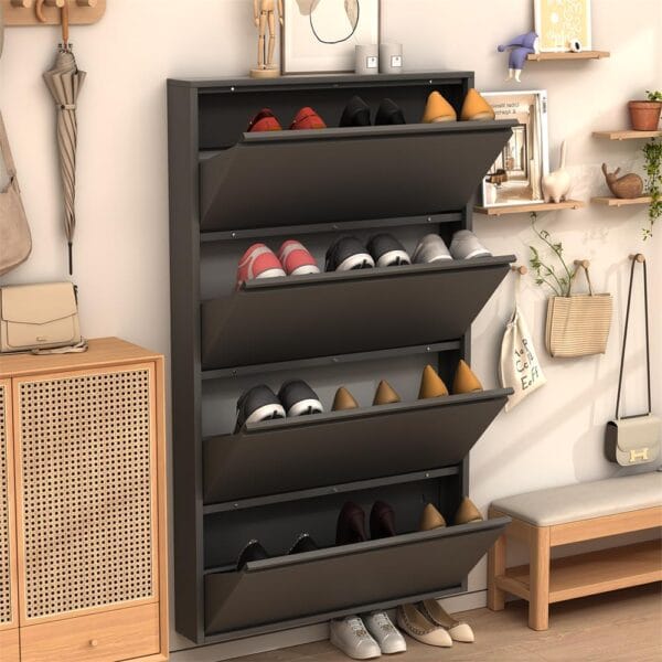 4-layer-black-shoe-cabinet