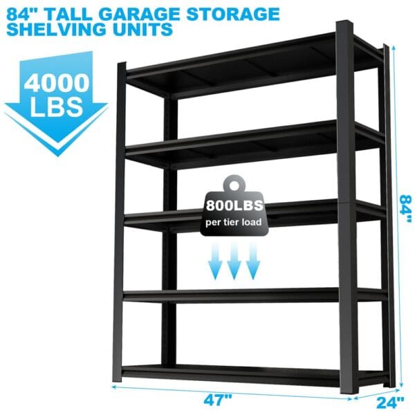 Heavy Duty Metal Storage Shelving Unit for Garage and Warehouse - Image 3